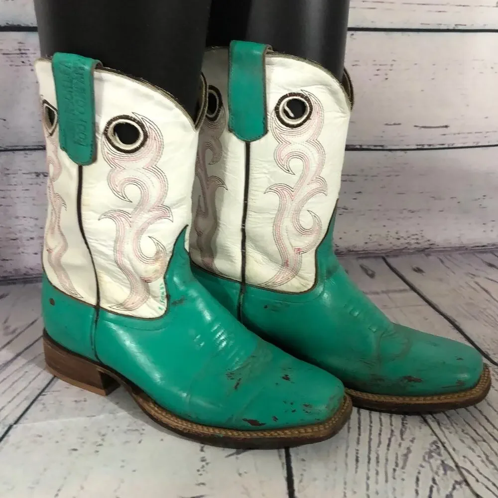Anderson Bean Boots in green and white size 3